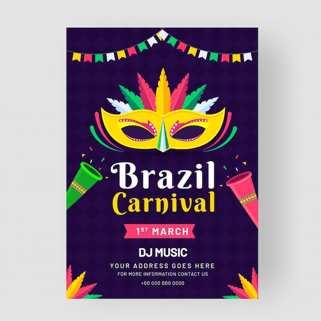 Brazilian carnival template.