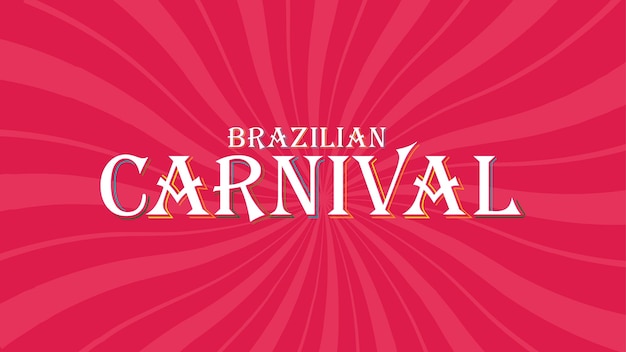 Brazilian carnival text template design