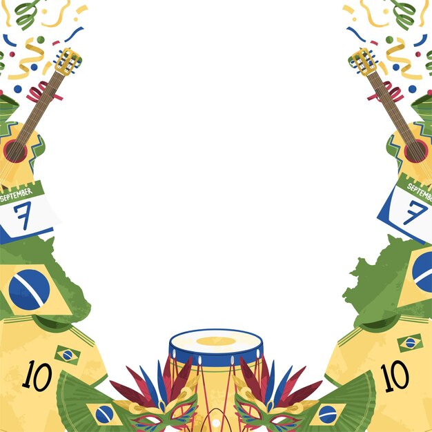 Brazilian Element Illustration Frame Background