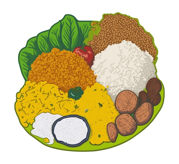 Vector brazilian food dish vector illustration