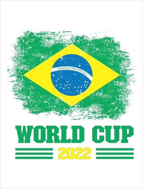 Brazilian football world cup soccer national flag