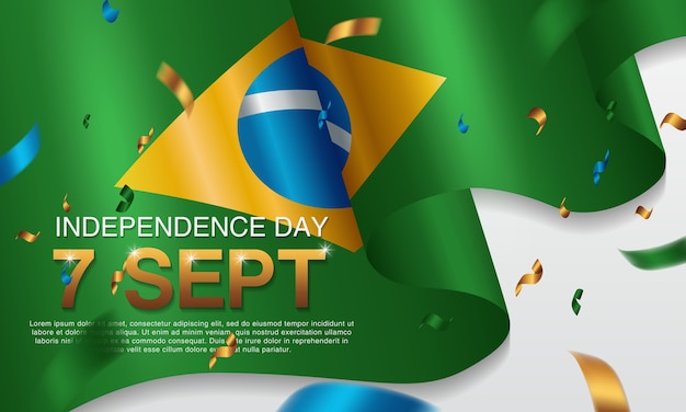 Vector brazilian independence day posters