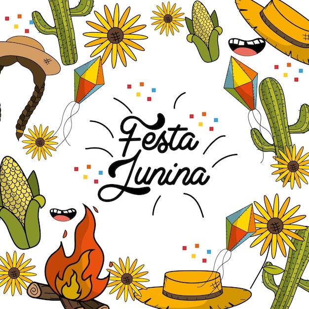 Vector brazilian things to celebrate festa junina