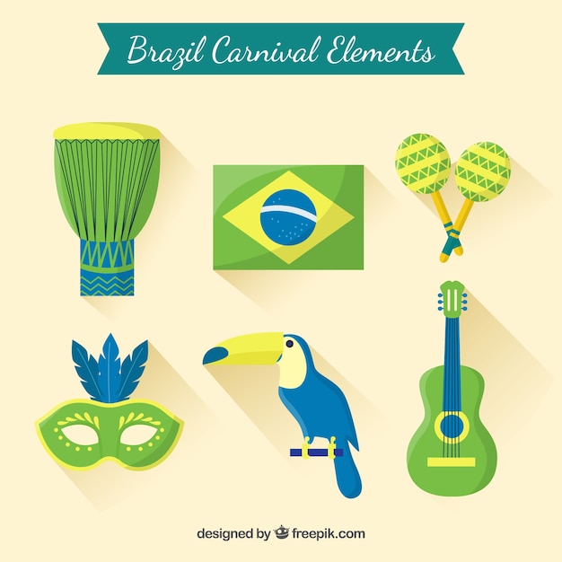 Vector brazilië carnaval elementen