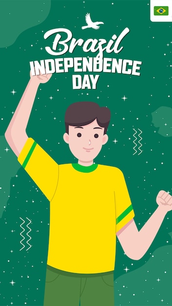 Brazilië onafhankelijkheidsdag concept illustratie