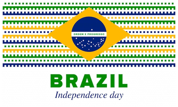 Brazilië Onafhankelijkheidsdag Nationale feestdag Vrijheidsdag Brazilië vlag Patriottische Braziliaanse vector kunst