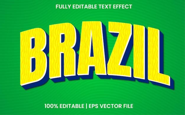 Brazilië teksteffect bewerkbare vector