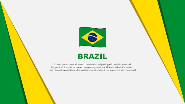 Brazilië Vlag Abstracte Achtergrond Ontwerpsjabloon Brazilië Onafhankelijkheidsdag Banner Cartoon Vector Illustratie Brazilië Onafhankelijkheidsdag