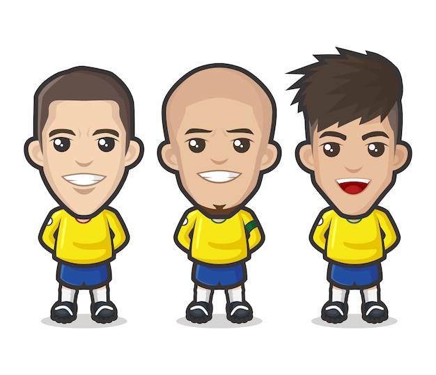 Brazilië voetbalspelers teamontwerp