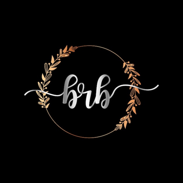 BRB Monogram-logotype voor feestgebeurtenis, bruiloft, wenskaart, uitnodiging Vectorsjabloon