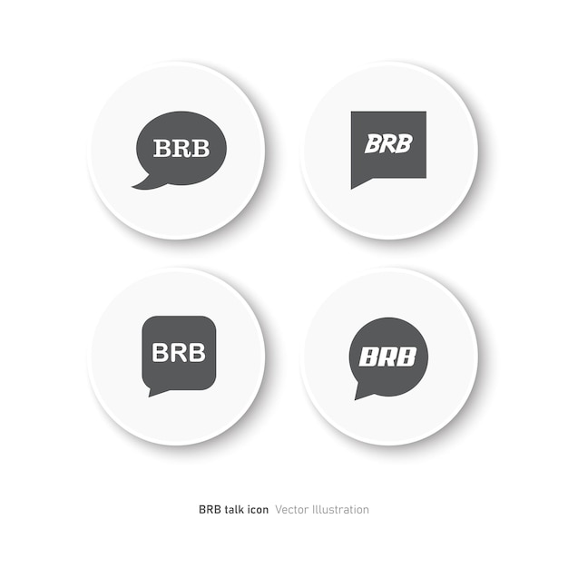 Brb talk icon design vector illustration