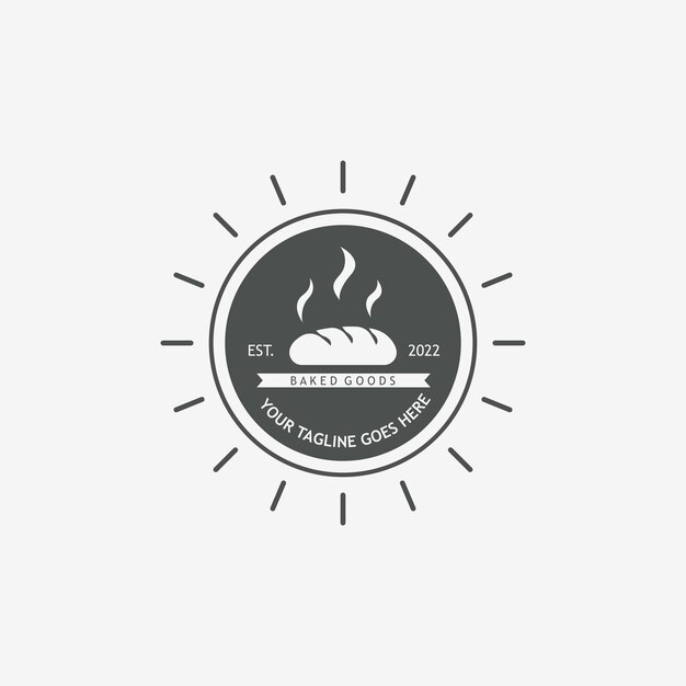 Vector bread badge template or bread logo icon