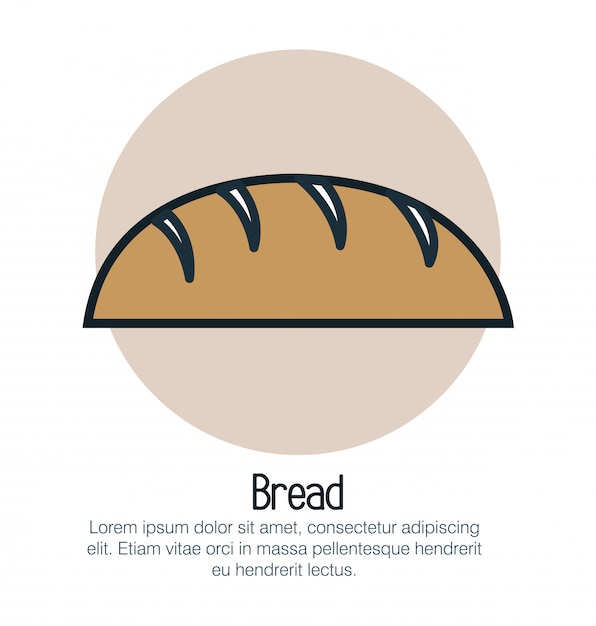 Vector bread bakery isolated icon