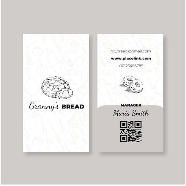 Bread business card template