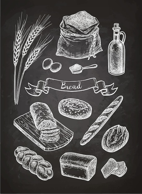 Bread chalk sketches