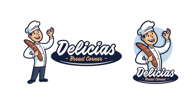 Bread Chef Logo Mascot