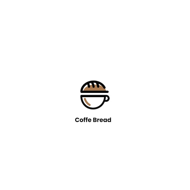 Vector bread and coffee logo combination