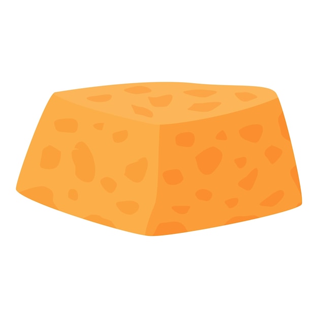 Vector bread croutons icon cartoon vector cooking cube