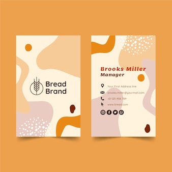 Biglietto da visita double-face per il pane