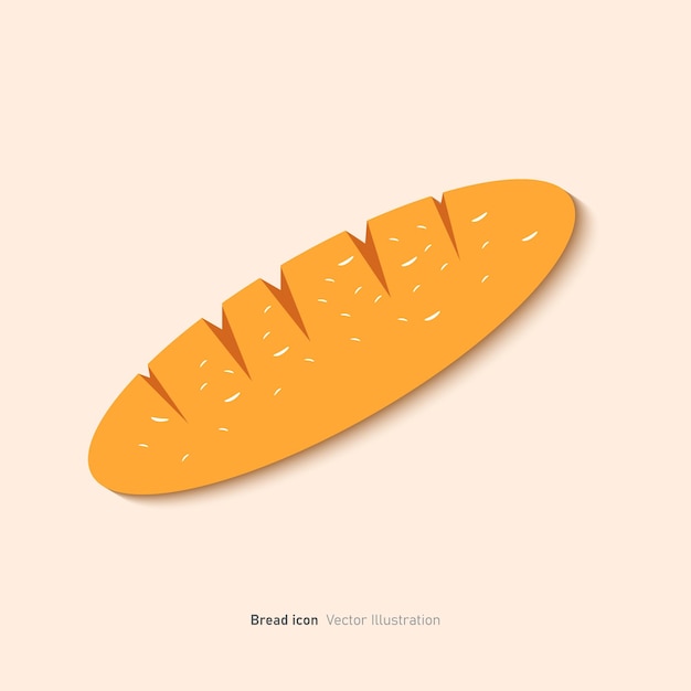 Bread flat icon design vector illustration