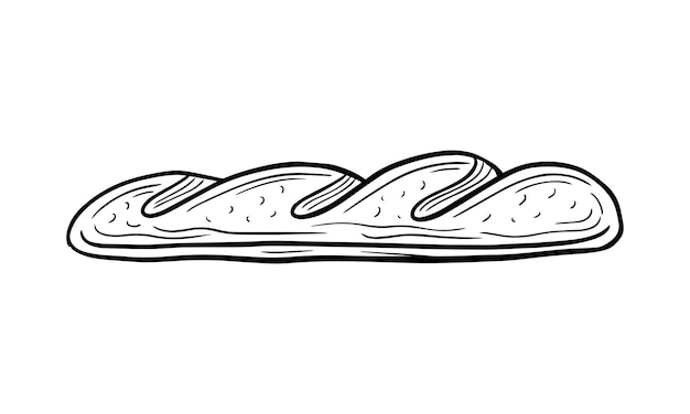 Vector bread hand drawn engraved sketch drawing vector