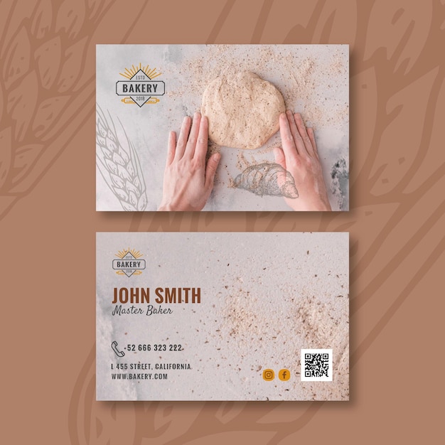 Bread horizontal business card