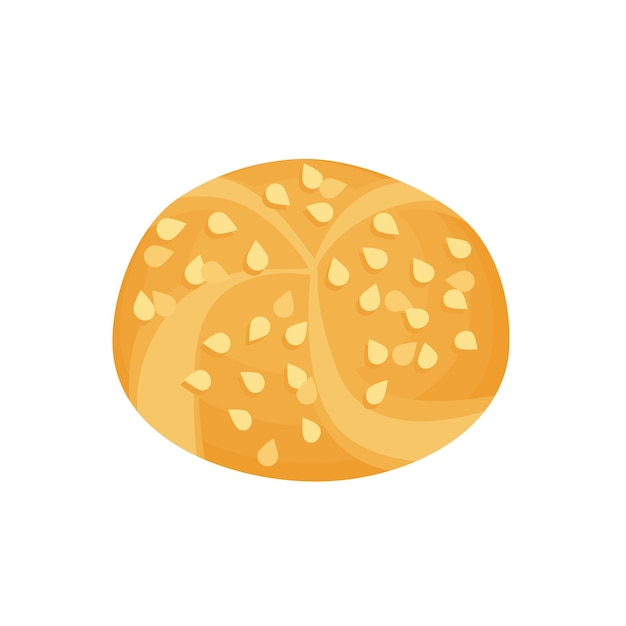 Bread icon. Bakery product Vector illustration cartoon food, isolated on white