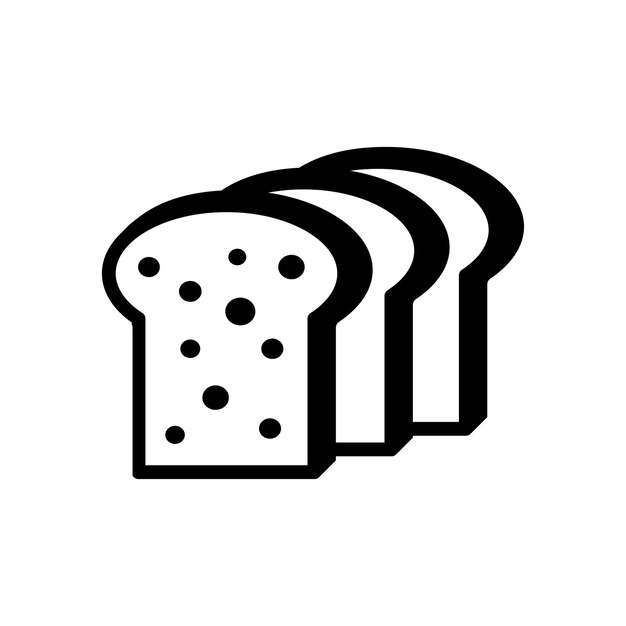 Bread icon vector ontwerp sjabloon