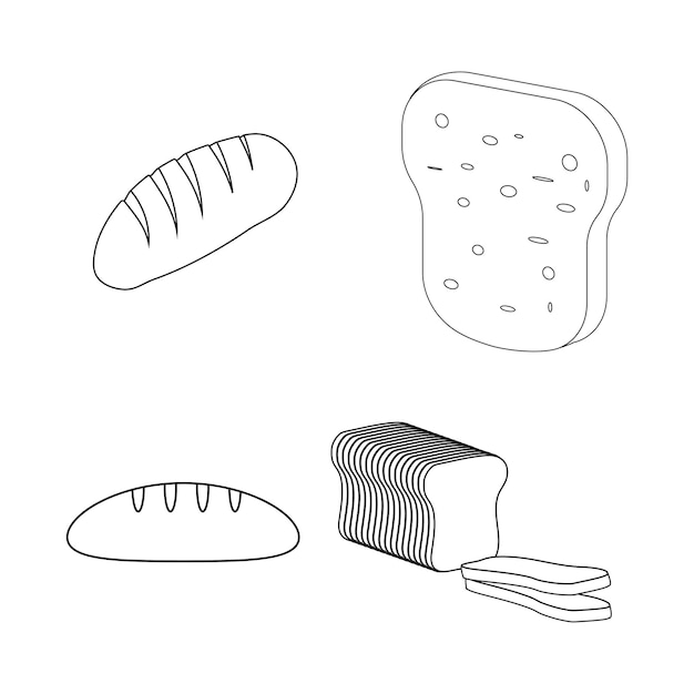 Vector bread icon vector