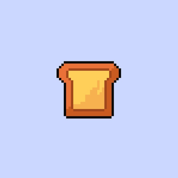 bread icon with pixel art style