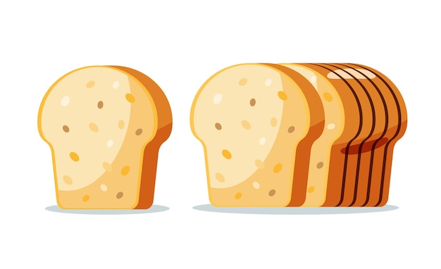 Vector bread loaf isolate vector illustration