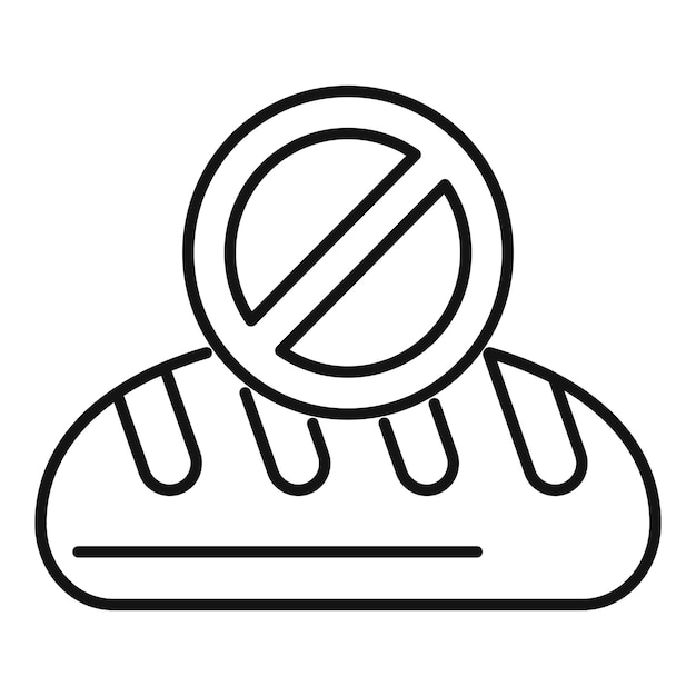 グルテン不耐症とセリアック病を表すストップサインが付いたパン