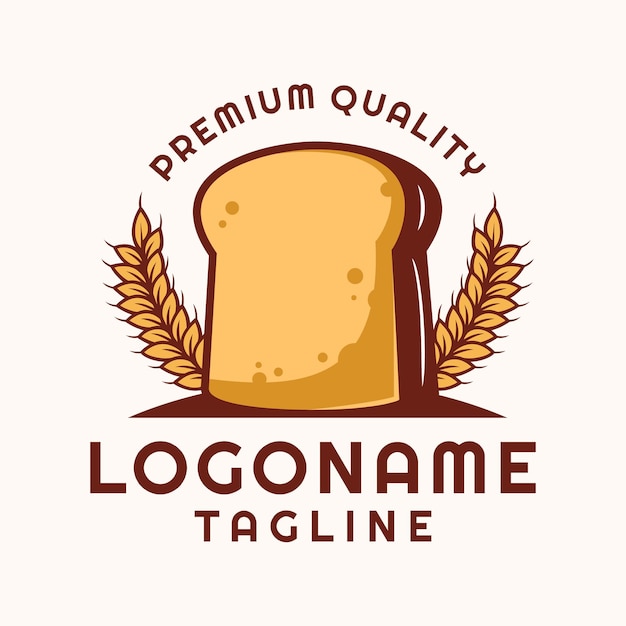 Bread logo template suitable for restaurant bakery and cafe