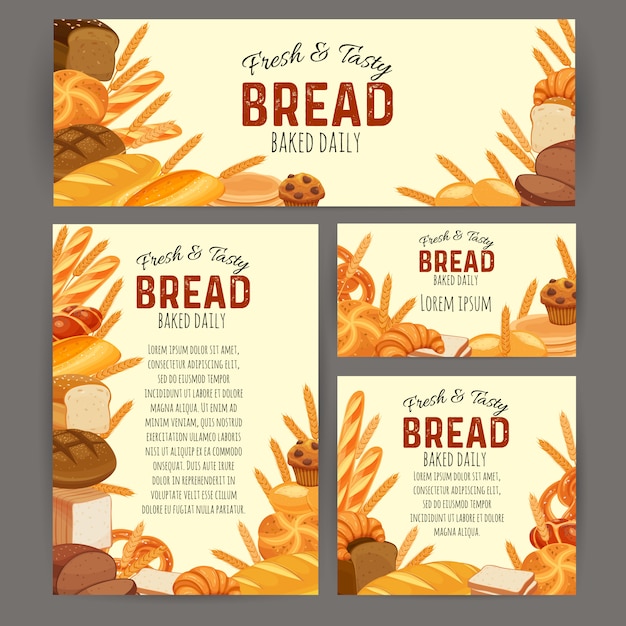 Bread products banners