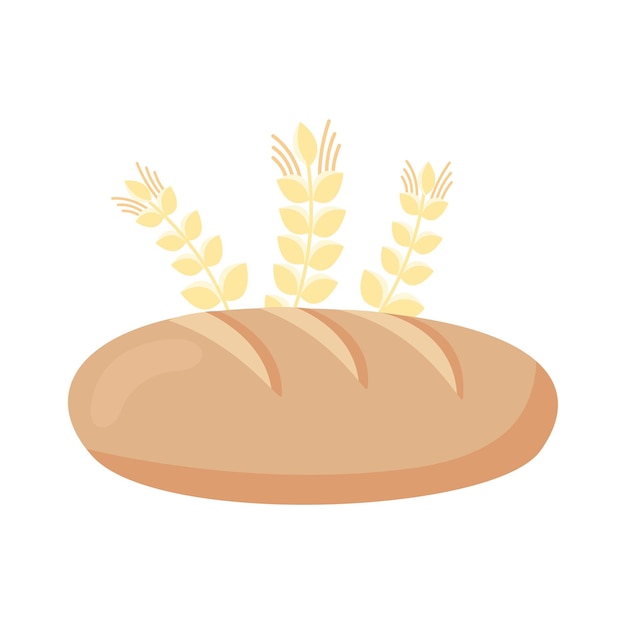 Bread and spikes wheat icon