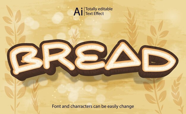 Vector bread text effect