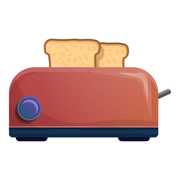 Vector bread toaster icon cartoon of bread toaster vector icon for web design isolated on white background