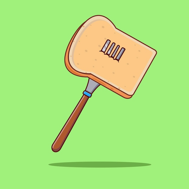 Bread with fork design illustration