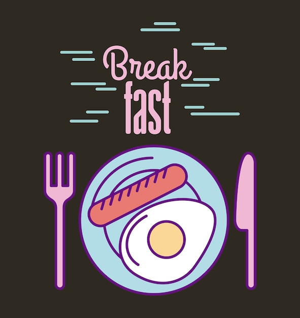 Vector break fast food