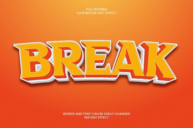 Break Text Effect