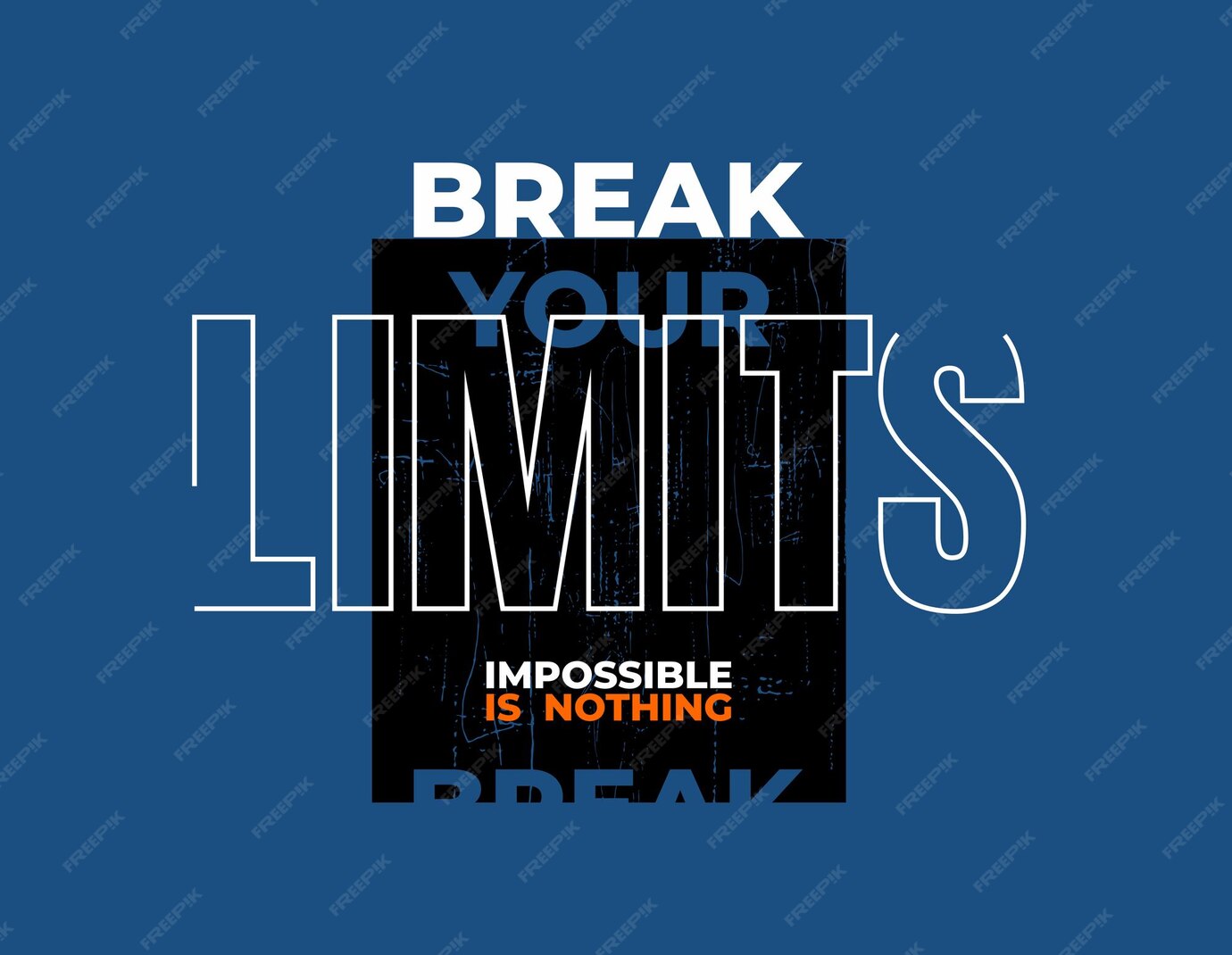 Premium Vector Break your limits stylish motivational quotes