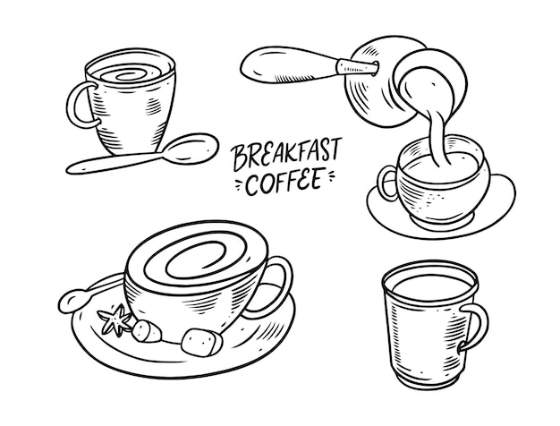 Breakfast coffee illustration