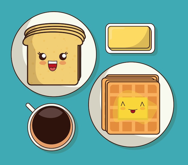 Vector breakfast design.