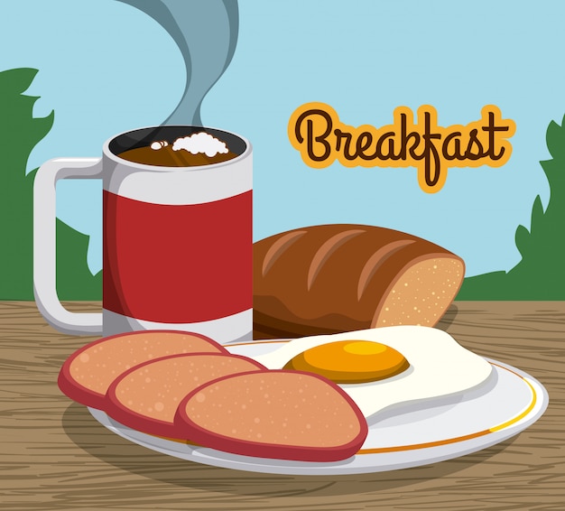 Vector breakfast design.