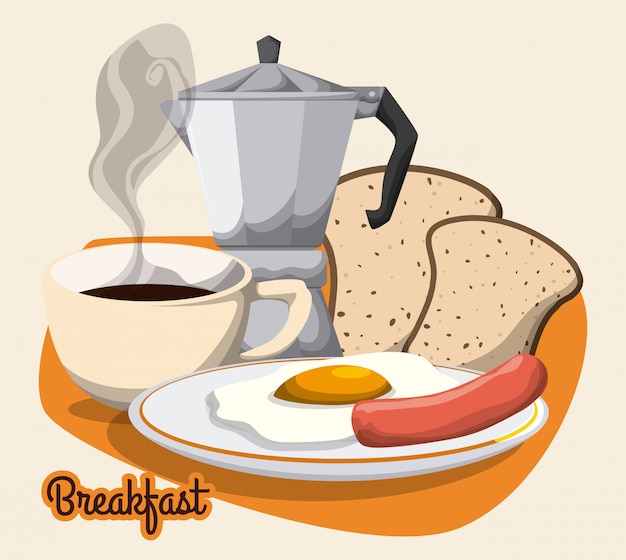 Vector breakfast design.