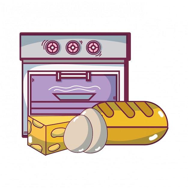 Vector breakfast food cartoons