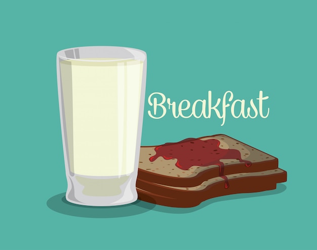 Vector breakfast food design