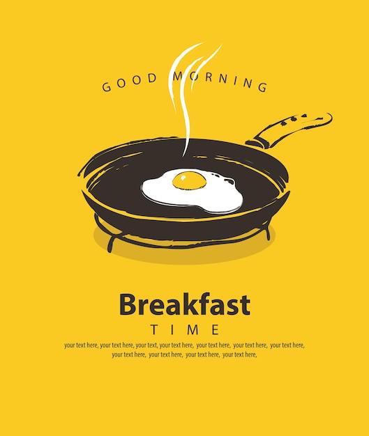 Плакат о времени завтрака