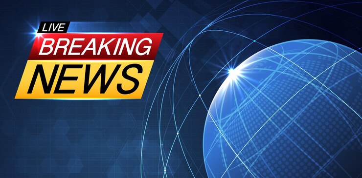 Vector breaking news background business or technology of world the template breaking news text on dark blue with light effect digital technology tv news show broadcast vector design