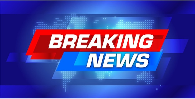 Vector breaking news background template banner